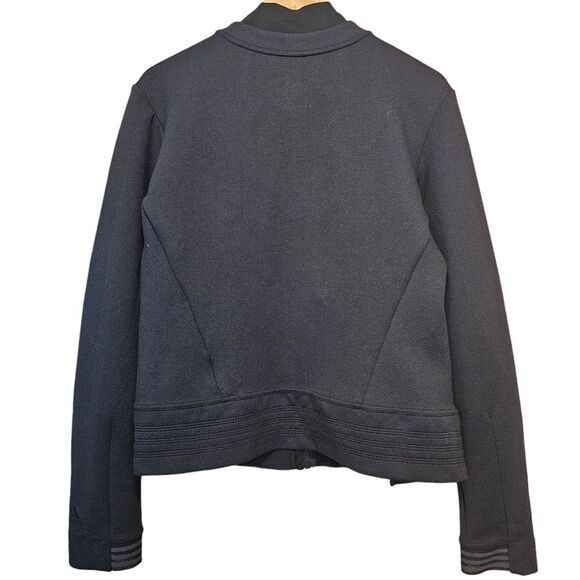 Adidas -904 Women's Black Climalite Long Sleeve Zip Pockets‎ Moto Jacket Size L - Picture 2 of 6